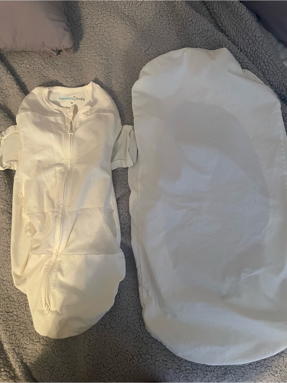 SNOO medium swaddle and SNOO sheet